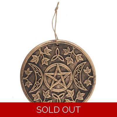 Bronze Terracotta Triple Moon Plaque